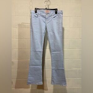FIORUCCI Womens Flair V. Bassa Jeans 31 Sky Blue Italia Designer Luxury Low Rise